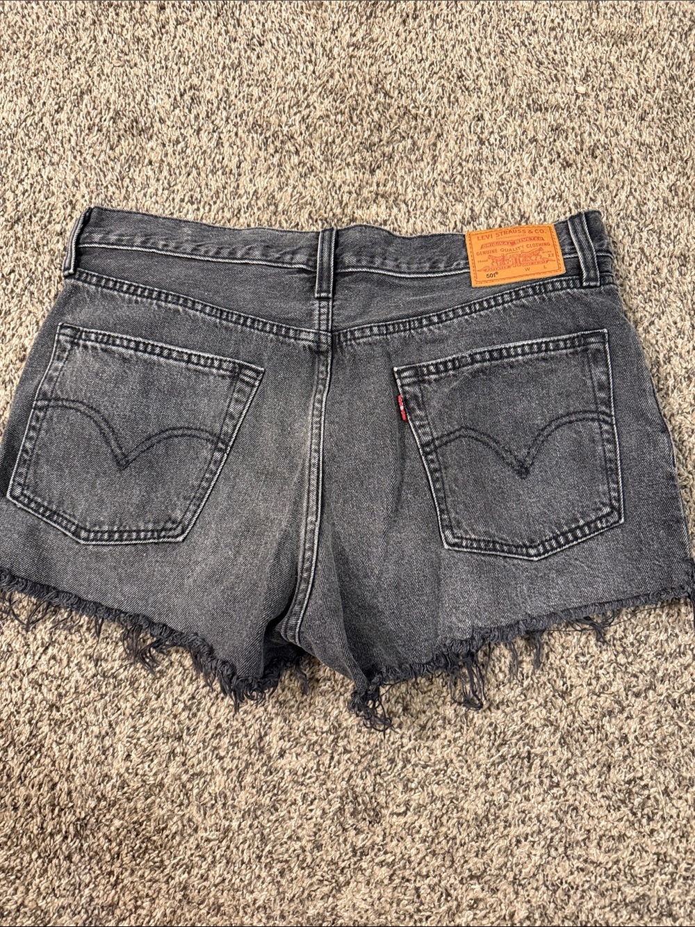 Levi's Women's Washed Black Denim Cutoff Shorts